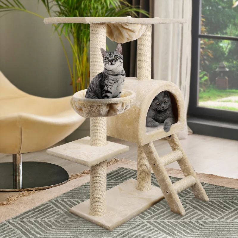 100cm Cat Tree With Multiple Beds/Hammocks