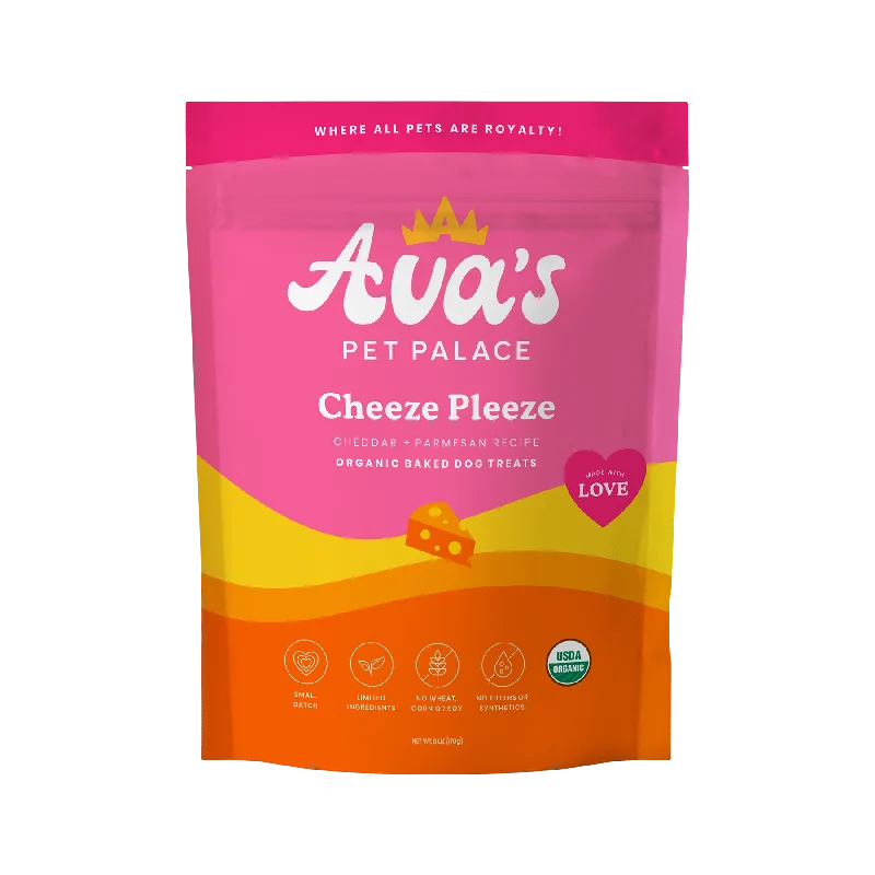 Ava's Pet Palace Organic Baked Dog Treats - Cheeze Pleeze