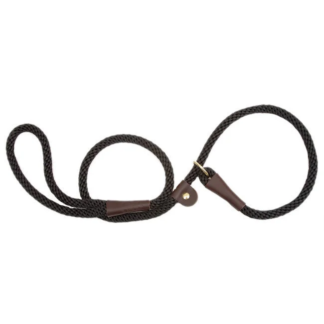 Black Large Mendota British Style Slip Lead 1/2 x 4 Ft