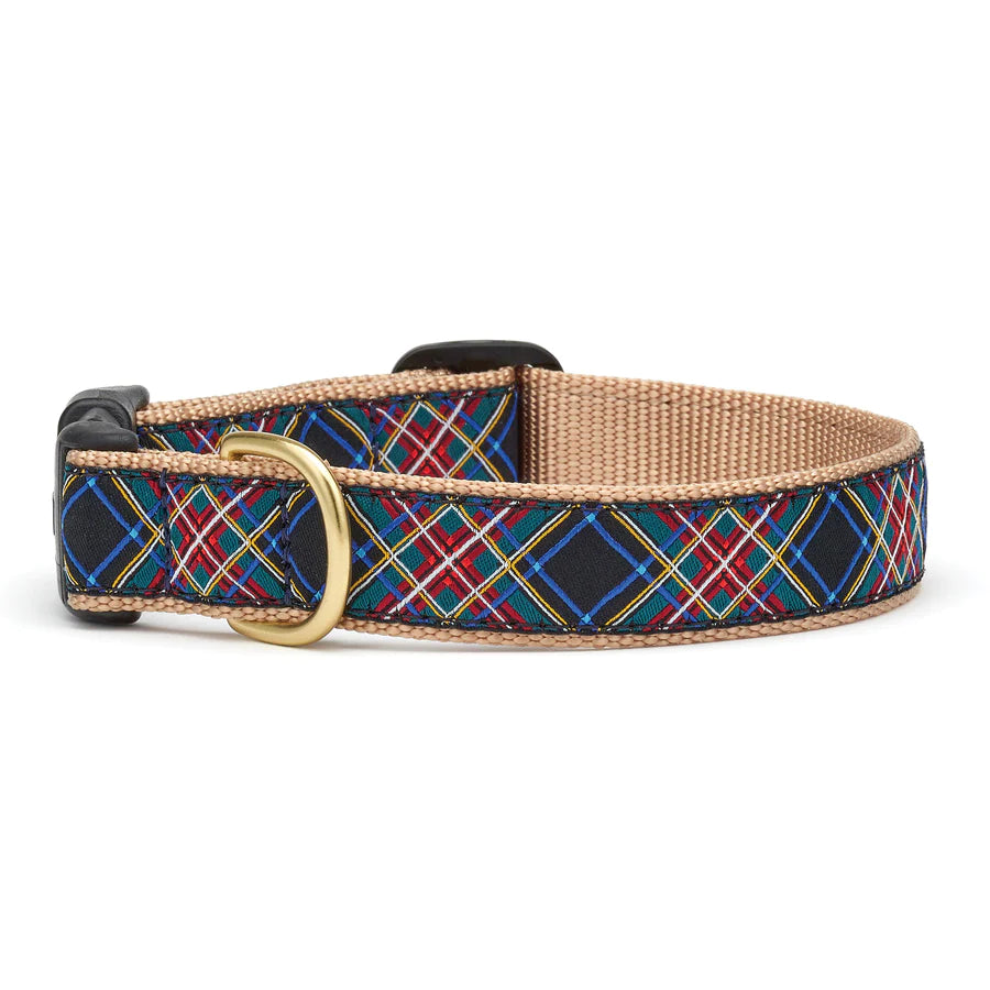 Black Tartan Dog Collar