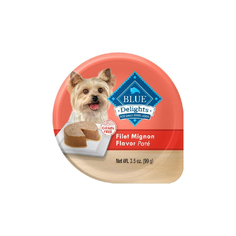 Blue Buffalo Blue Delights Small Breed Filet Mignon Pate Dog Food Cup (3.5-oz, single cup)