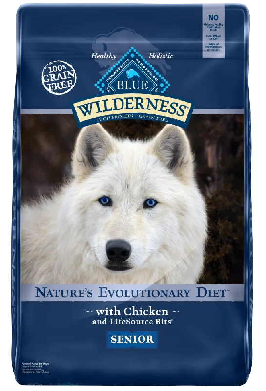 Blue Buffalo Wilderness Grain Free Chicken High Protein Recipe Senior Dry Dog Food