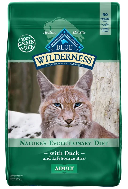 Blue Buffalo Wilderness Grain Free Natural Duck High Protein Recipe Dry Cat Food