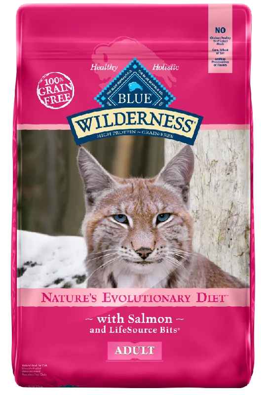 Blue Buffalo Wilderness Grain Free Salmon High Protein Recipe Dry Cat Food