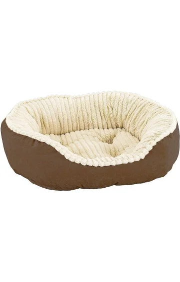 Ethical Pet Sleep Zone Carved Plush Bolster Cat & Dog Bed