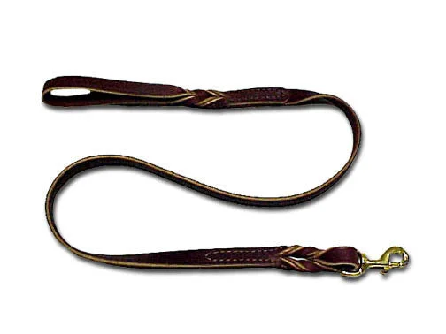 Classic Burgundy Latigo Leather Twist Dog Lead