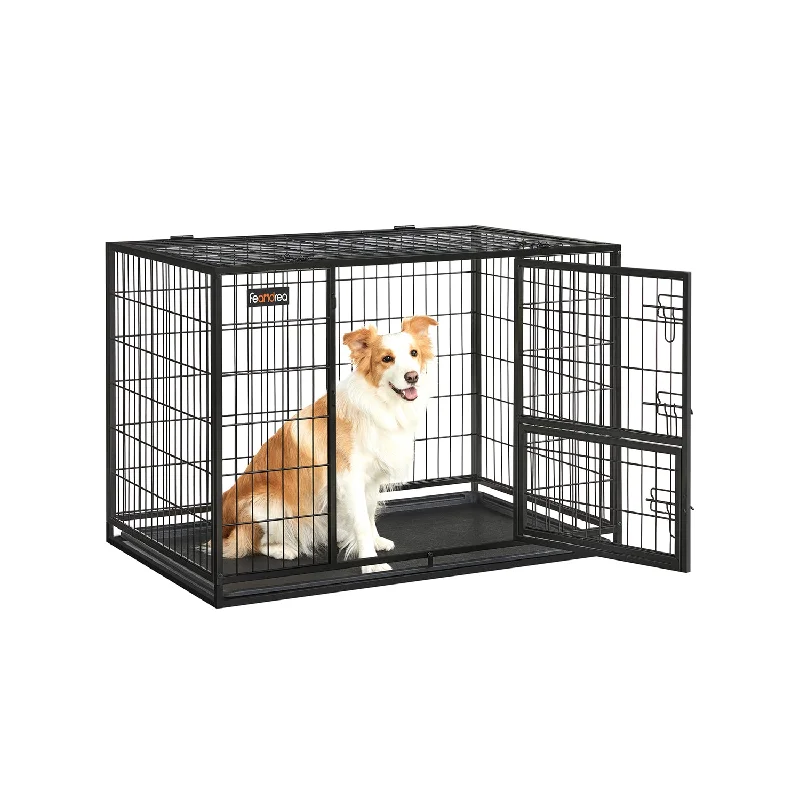 Heavy-Duty Dog Crate with Removable Tray