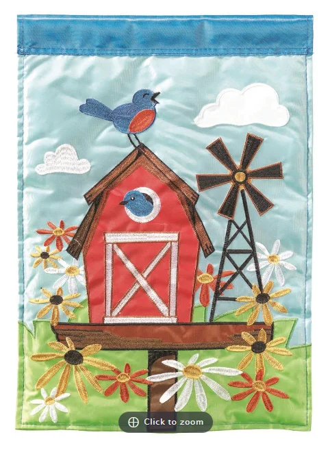 FLAG BARN BIRDHOUSE 13X18