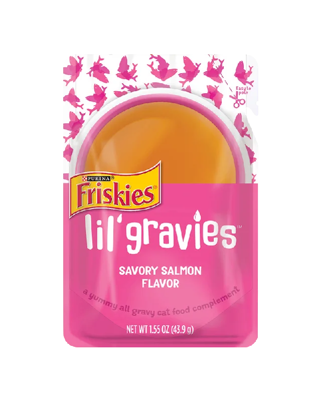 Friskies Lil' Gravies Savory Salmon Flavor Gravy Wet Cat Food Complement & Topper