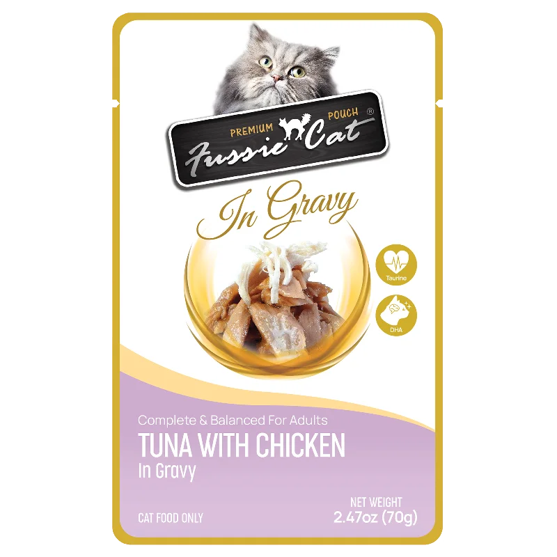 Fussie Cat Tuna With Chicken In Gravy For Cats