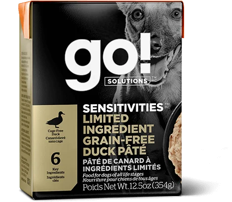 Go! Sensitivities Limited Ingredient Grain Free Duck Pate for dogs    