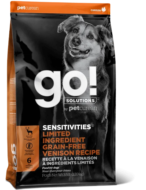 Go! Sensitivities Limited Ingredient Grain Free Venison recipe for dogs