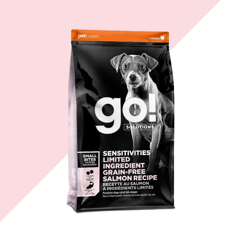 Go! Sensitivities Small Bites Limited Ingredient Grain Free Salmon recipe for dogs