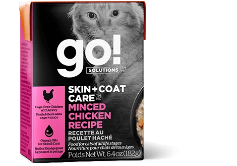 Go! Solutions Skin + Coat Care Minced Chicken Recipe for cats