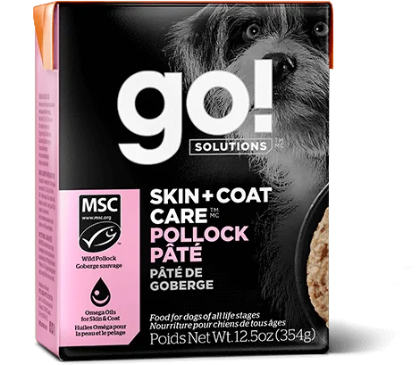 Go! Skin + Coat Care Pollock Pâté for dogs 