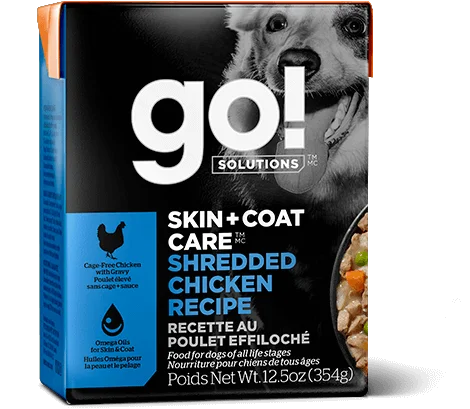 Go! Skin + Coat Care Shredded Chicken Recipe for dogs 