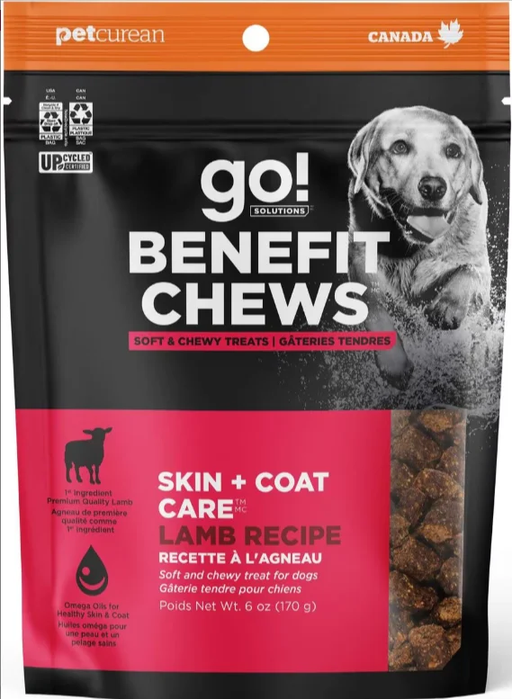 Go! Solutions Benefit Chews Skin + Coat Care Lamb Recipe For Dogs