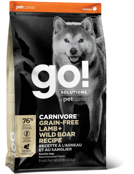 Go! Solutions Carnivore Grain Free Lamb + Wild Boar Recipe for dogs