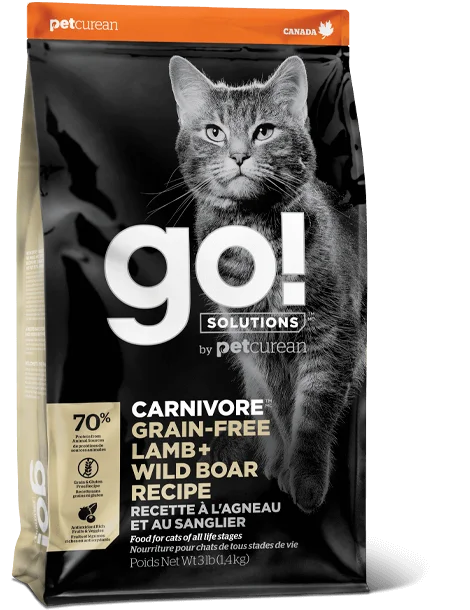 Go! Solutions Carnivore Grain Free Lamb + Wild Boar Recipe for cats