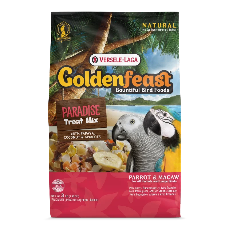 Goldenfeast Paradise Treat Mix for Parrots, Macaws and Large Birds