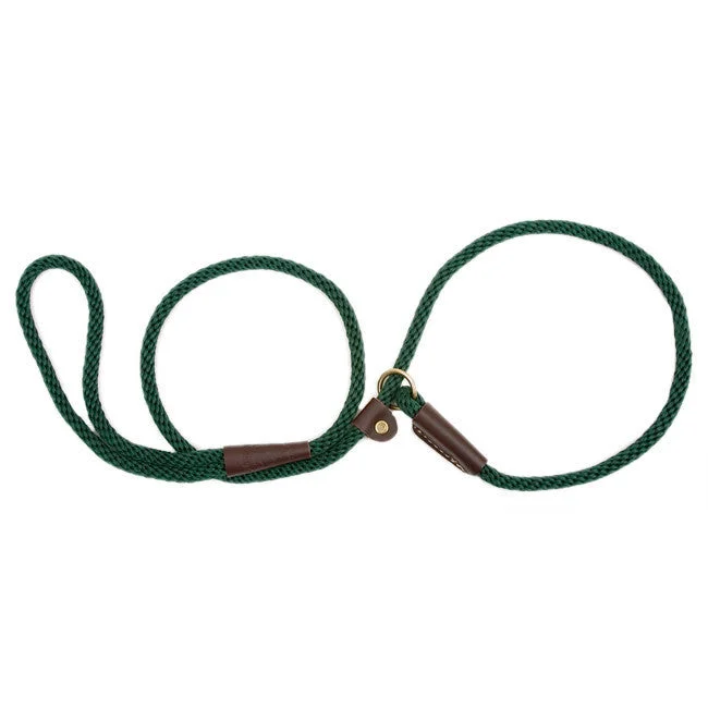 Green Small Mendota British Style Slip Lead 3/8 x 6 Ft