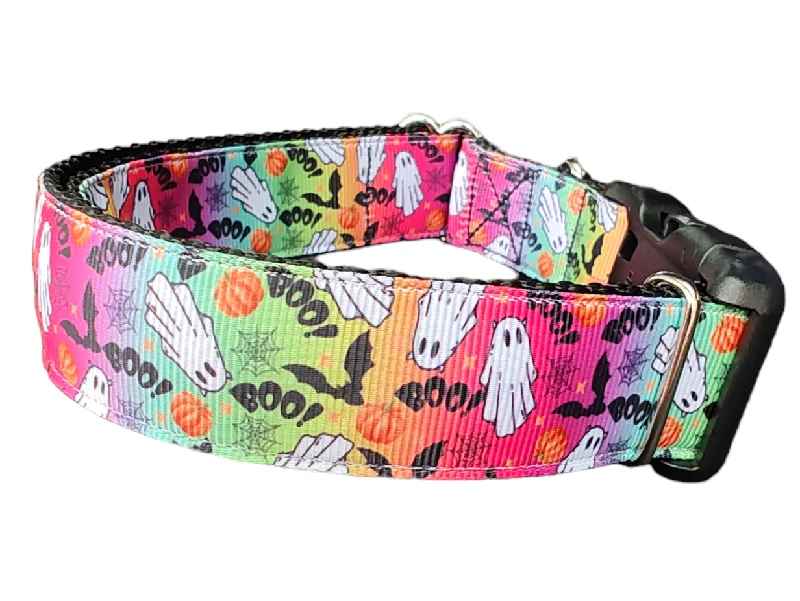 Halloween Rainbow Ghosts Nylon Dog Collar