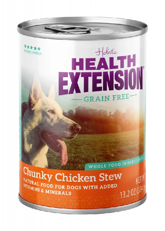 Health Extension Grain Free Chunky Chicken Stew Canned Dog Food