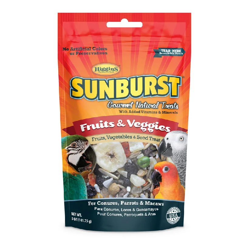 Higgins Sunburst Gourmet Natural Fruits & Veggies (Large) Conures, Parrots & Macaw Treats