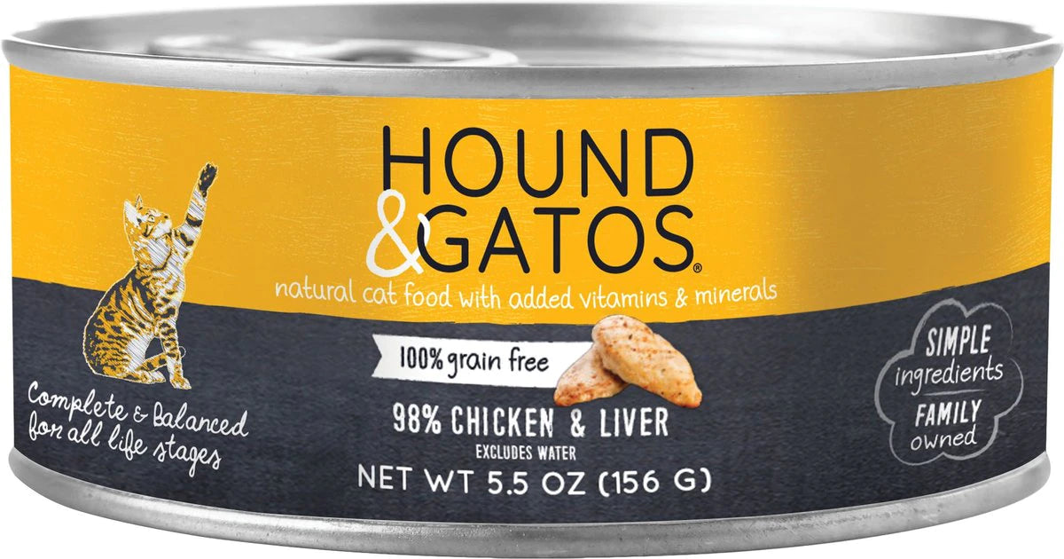 Hound & Gatos Grain Free Chicken & Liver Canned Cat Food