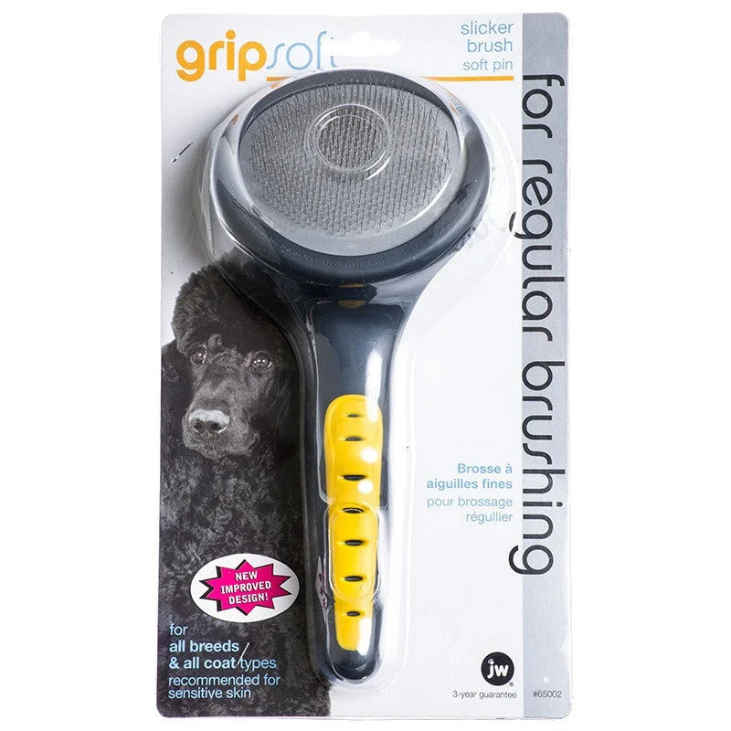 JW Pet Gripsoft Soft Pin Slicker Brush