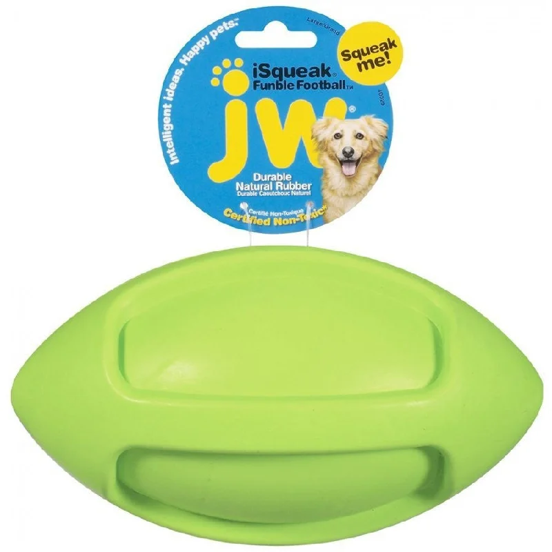 JW Pet Large Funble Football Rubber Dog Toy