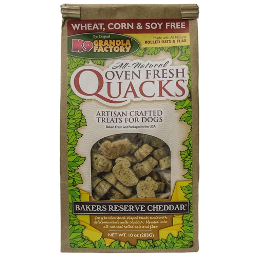 K9 Granola Factory Oven Fresh Quacks Bakers Reserve Cheddar