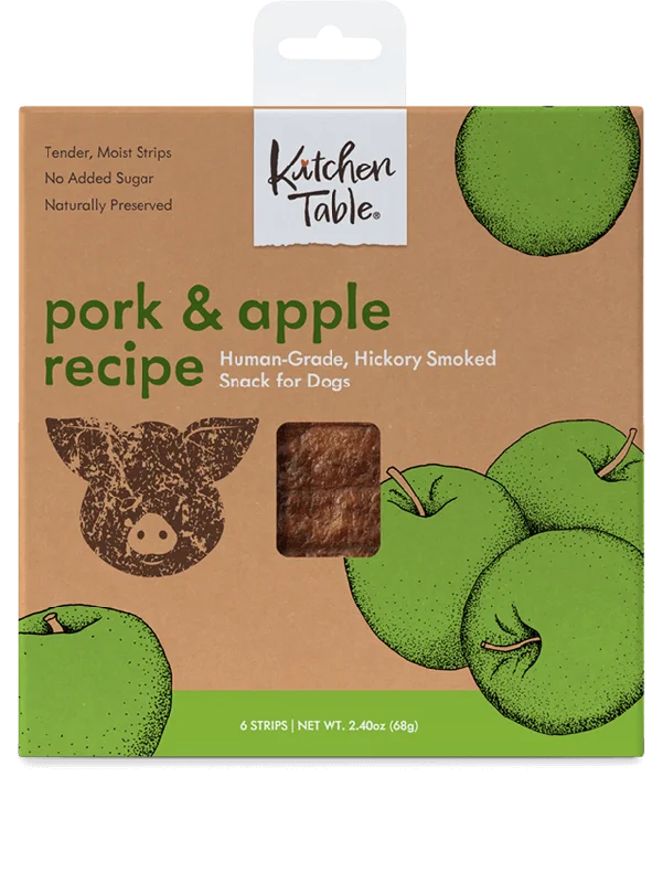 Kitchen Table Pork & Apple Recipe Smoked Strips For Dogs