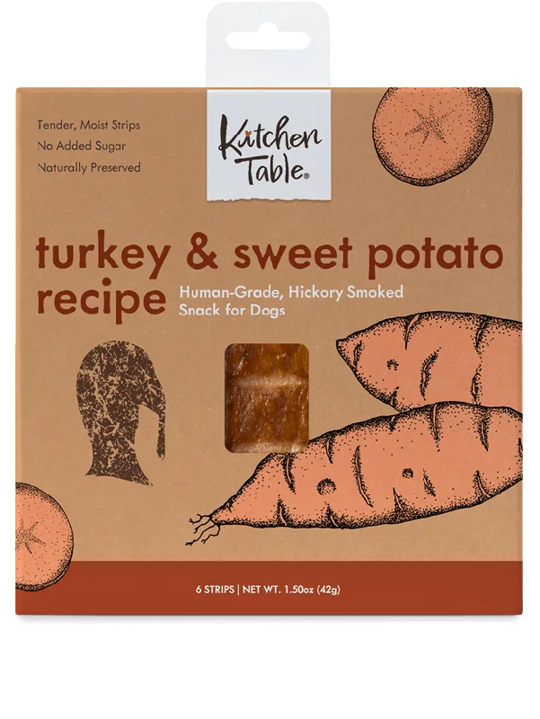 Kitchen Table Turkey & Sweet Potato Recipe Smoked Strips For Dogs