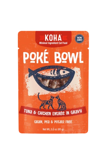 Koha Poké Bowl Tuna & Chicken Entrée in Gravy for Cats 3oz Pouch