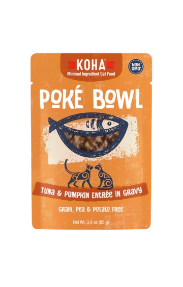 Koha Poké Bowl Tuna & Pumpkin Entrée in Gravy for Cats 3oz Pouch