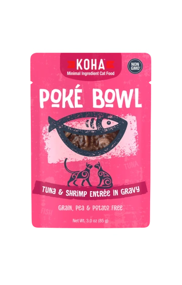 Koha Poké Bowl Tuna & Shrimp Entrée in Gravy for Cats 3oz Pouch