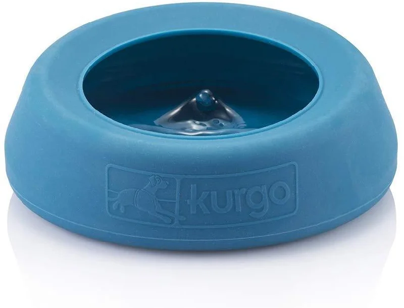 Kurgo Splash Free Wander Dog Water Bowl (Coastal Blue)