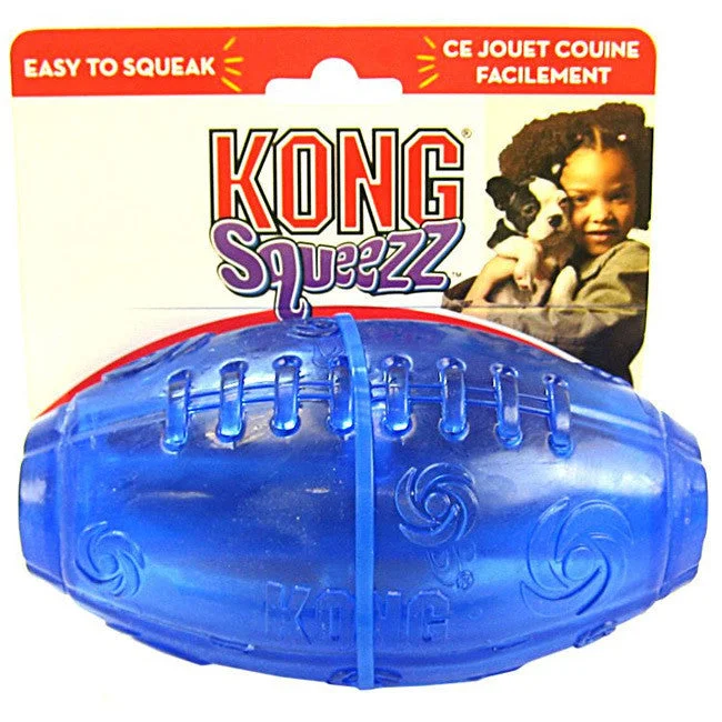 Large Kong Squeezz Squeaker Football Toy