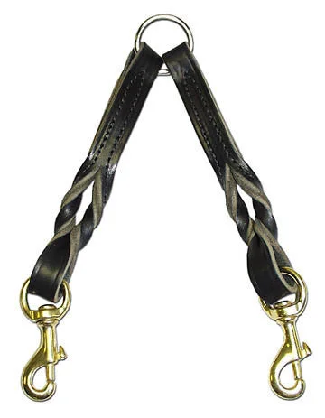 Latigo Black Twist Two Dog Coupler