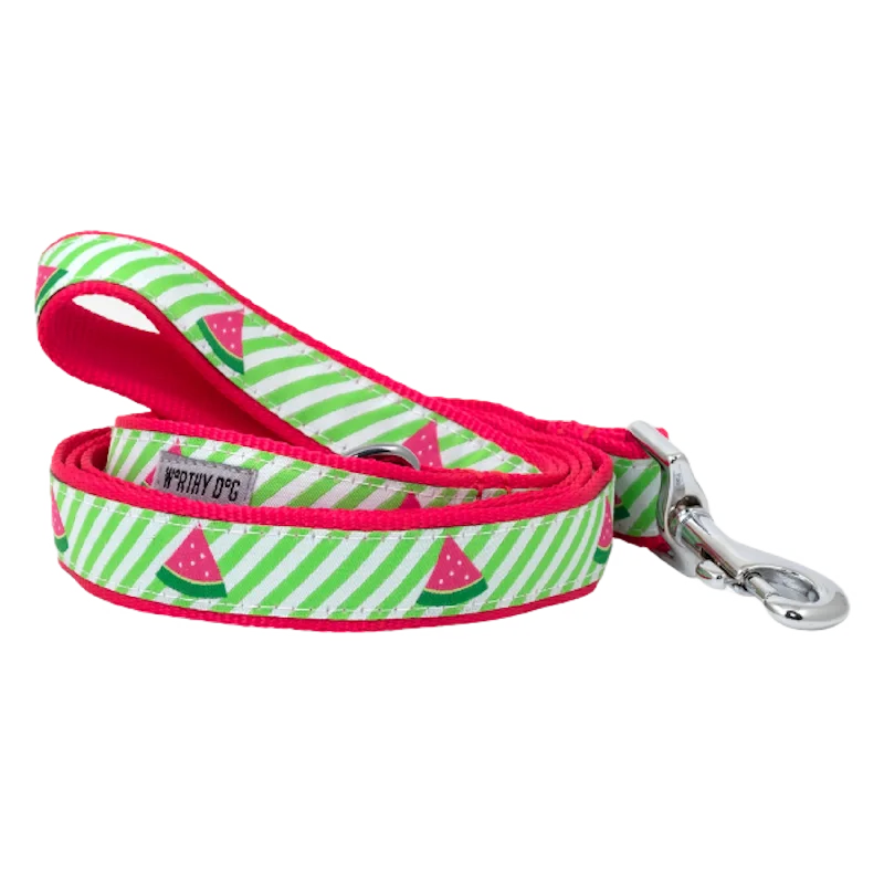 Leash | Green Stripe Watermelon