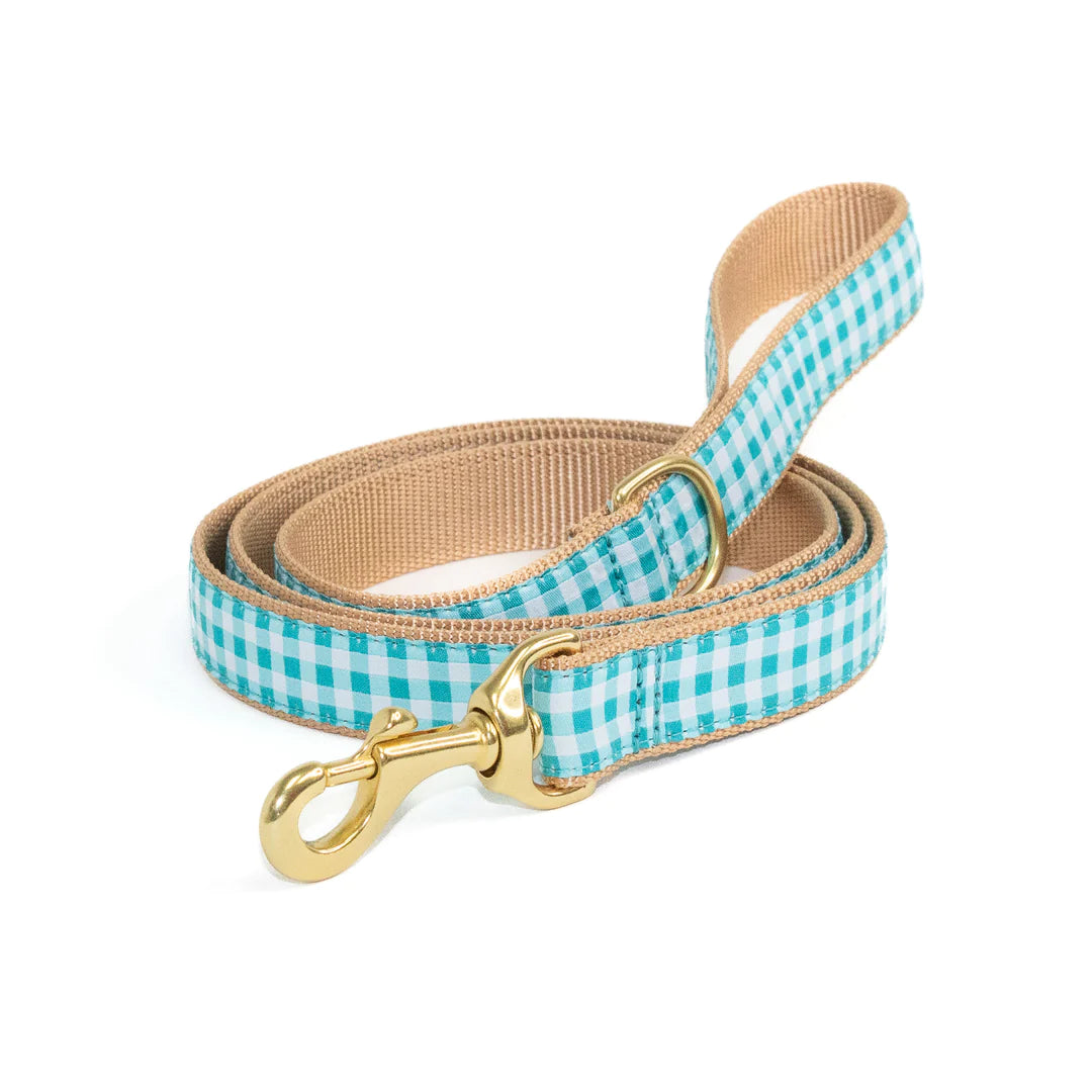 Leash | Turquoise Gingham