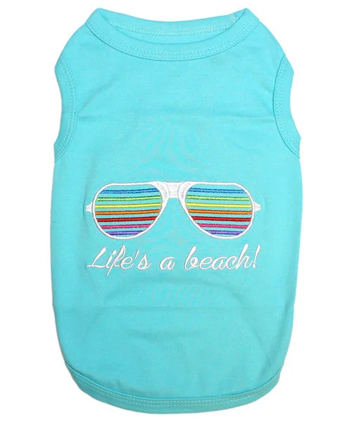 Blue Dog Shirt - Life's A Beach