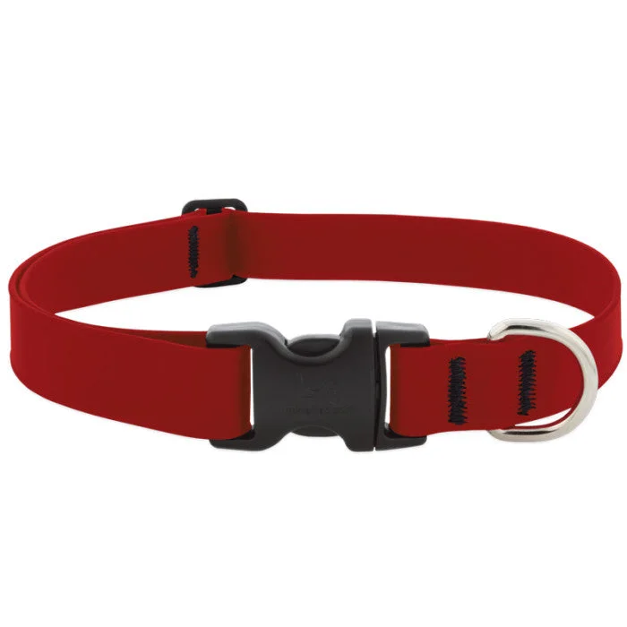 LUPINE WATERPROOF 1in BRICK RED COLLARS & LEASH