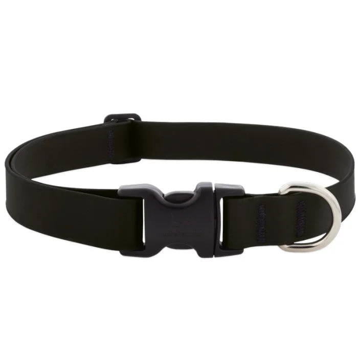 LUPINE WATERPROOF 1in JET BLACK COLLARS & LEASH