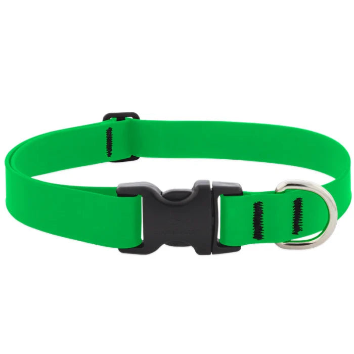 LUPINE WATERPROOF 1in NEON GREEN COLLARS & LEASH