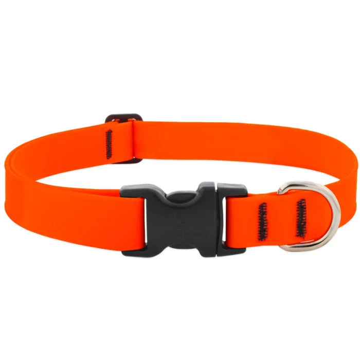 LUPINE WATERPROOF 1in  NEON ORANGE COLLARS & LEASH