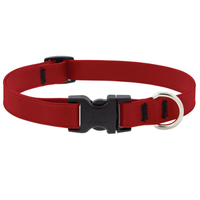 LUPINE WATERPROOF 3/4in BRICK RED COLLARS & LEASH