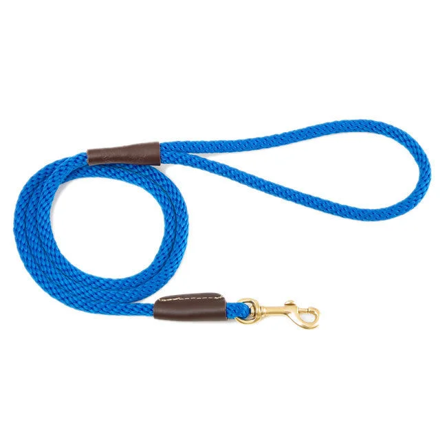 Mendota Small Blue Snap Leash 3/8 x 6 Ft