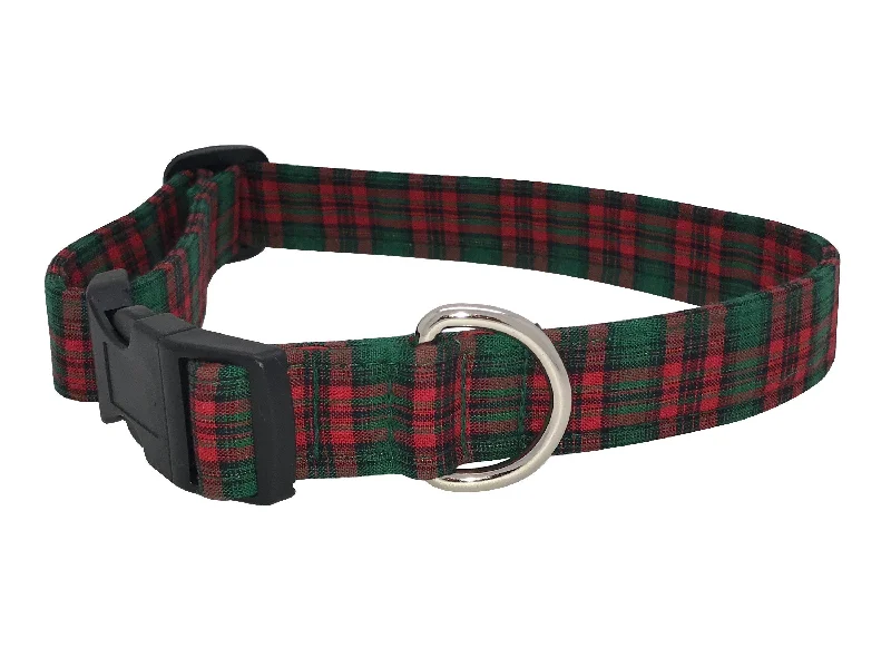 Metallic Plaid Dog Collar